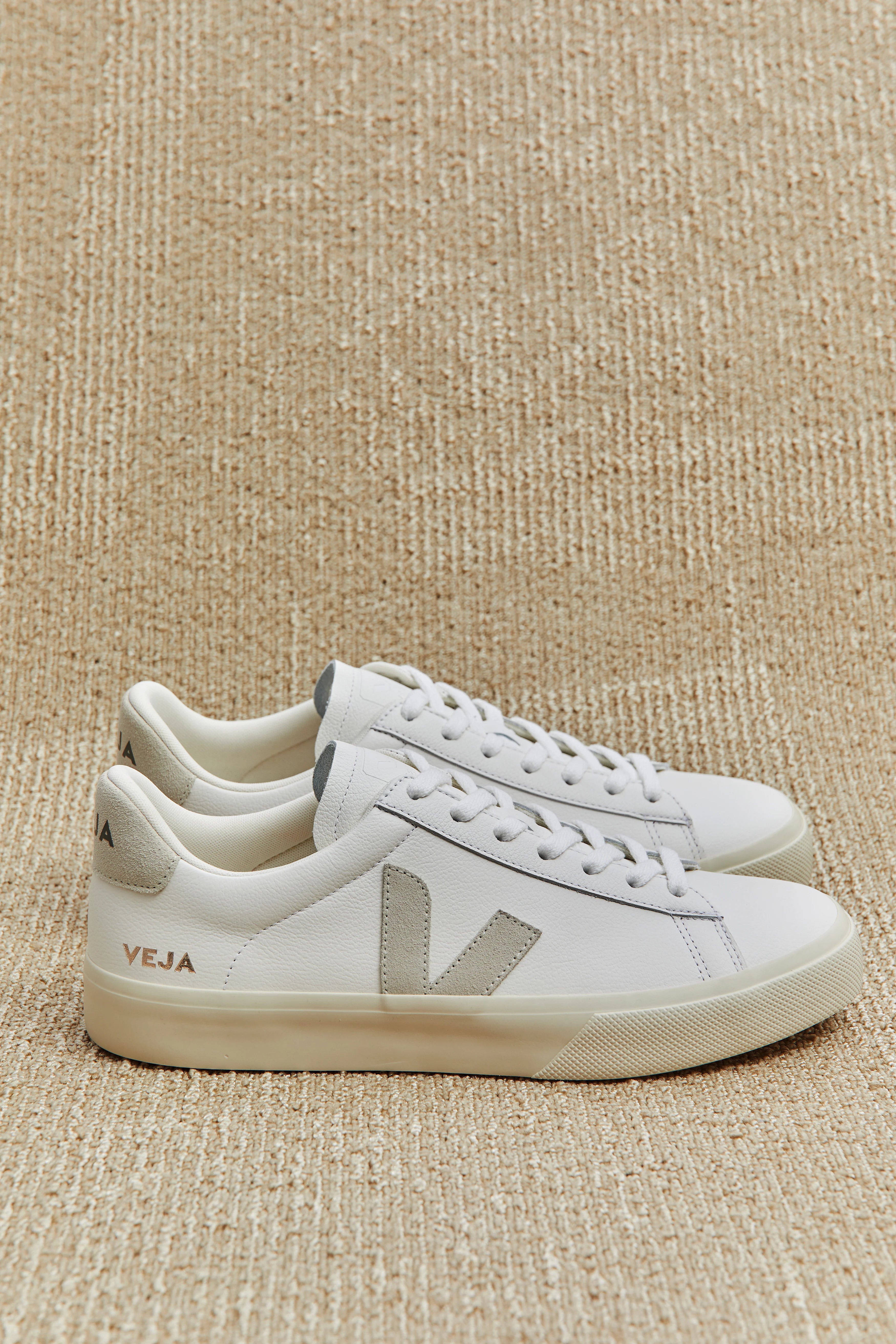 Zapatillas Veja Campo Leather White Natural