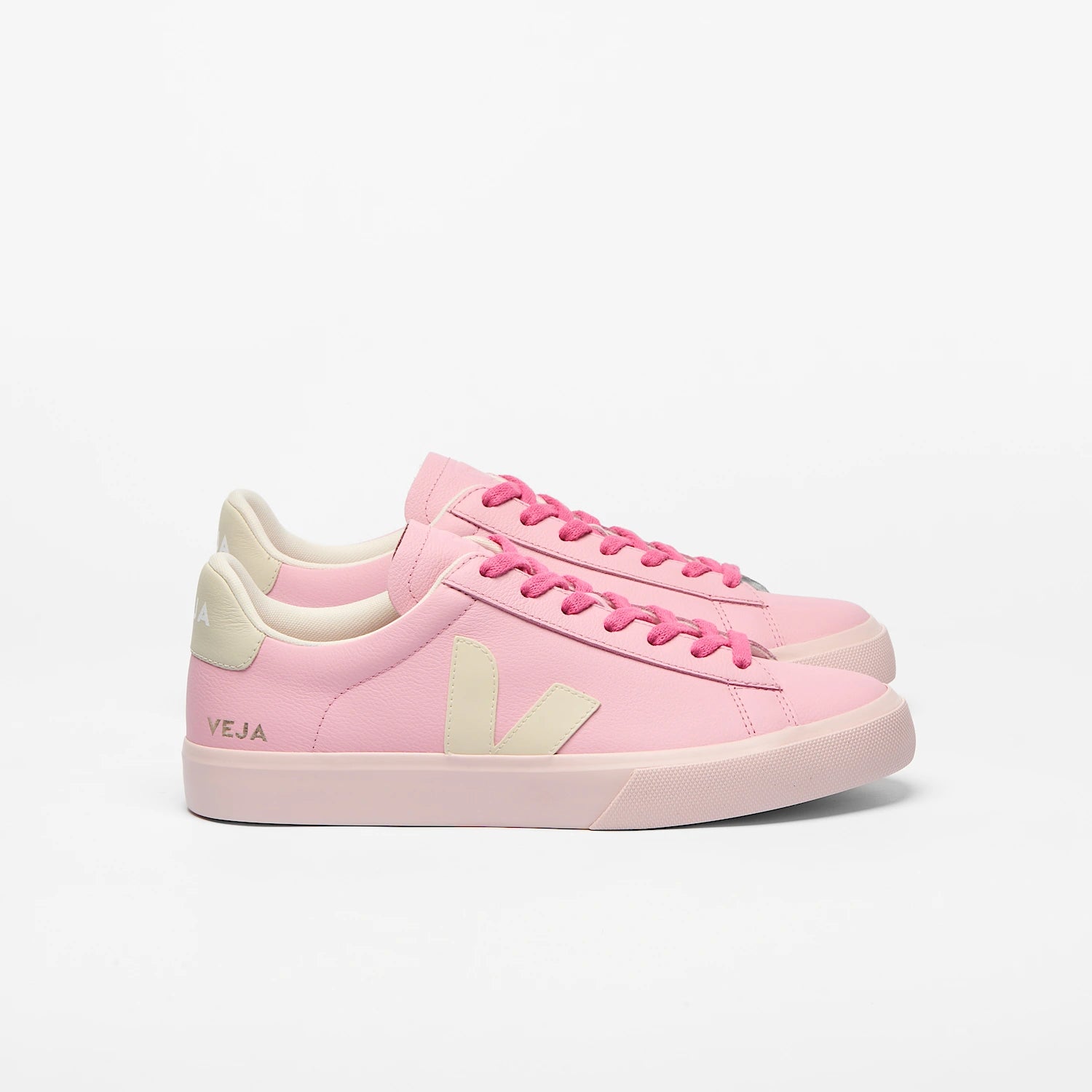 Zapatillas Veja Campo Leather - Guimauve Pierre / Pétale