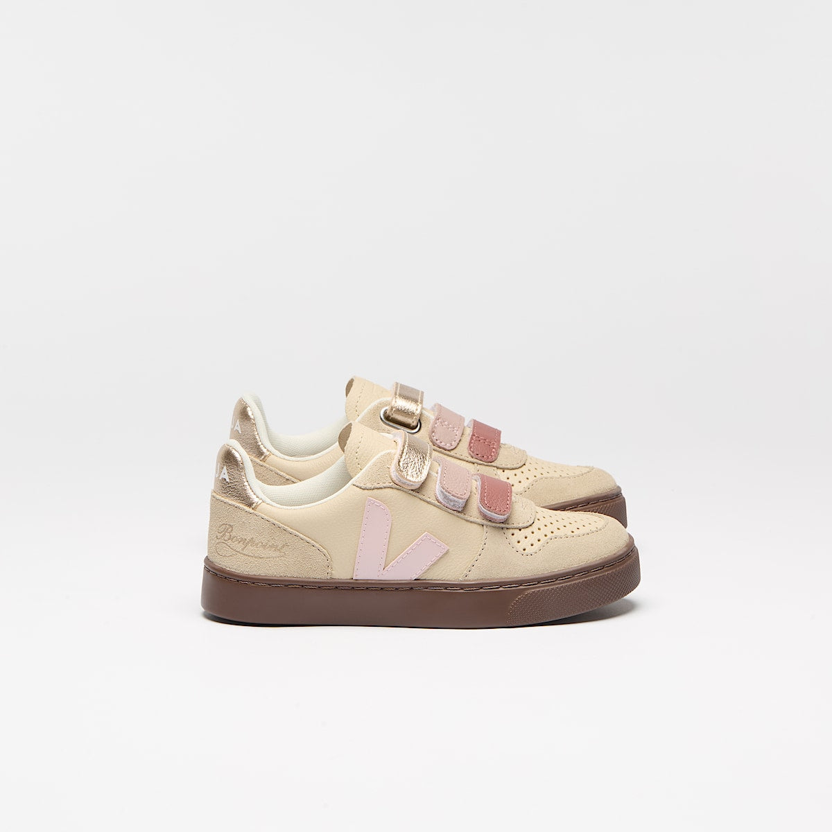 Zapatilla V-10 Kids Leather – VEJA x Bonpoint / Areia Pétale