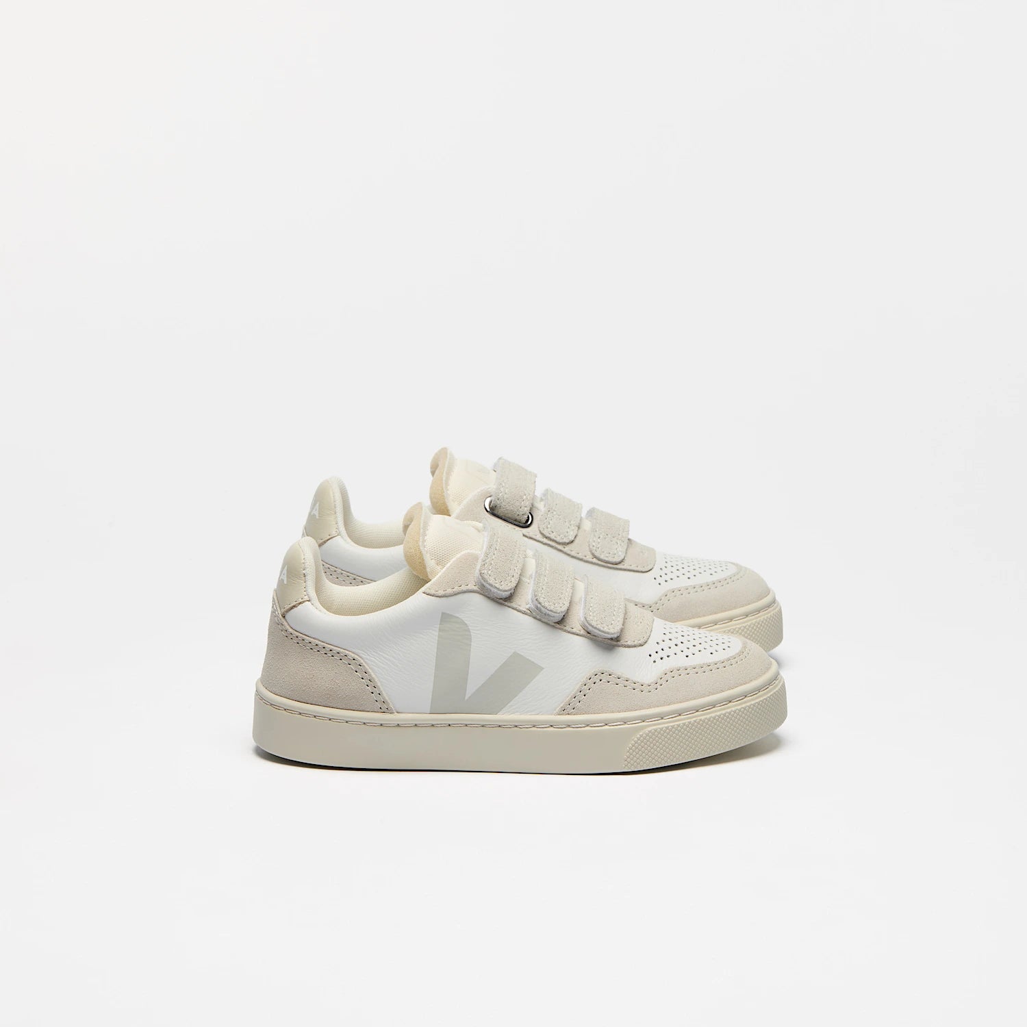 SMALL V-90 LEATHER WHITE NATURAL