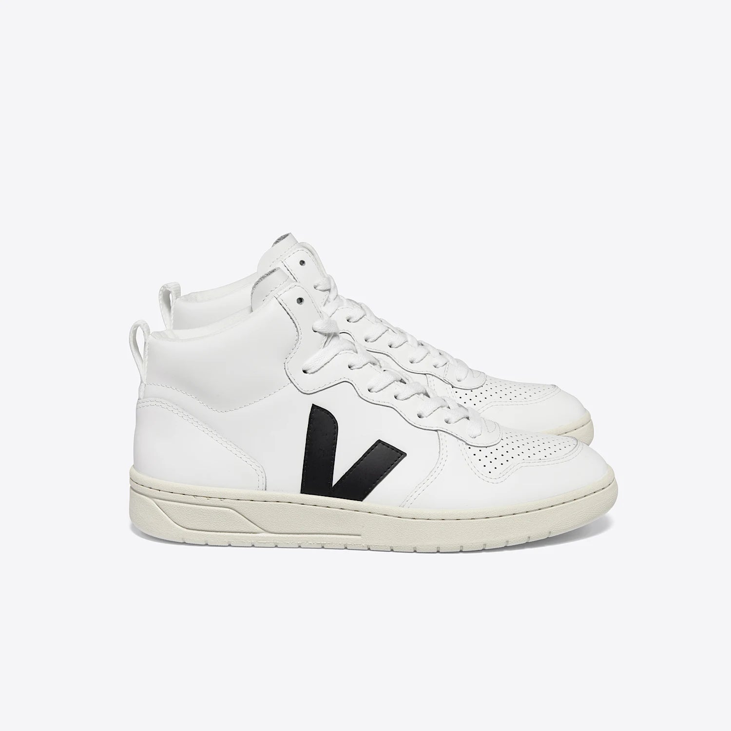 Zapatillas Veja V-15 Leather White Black