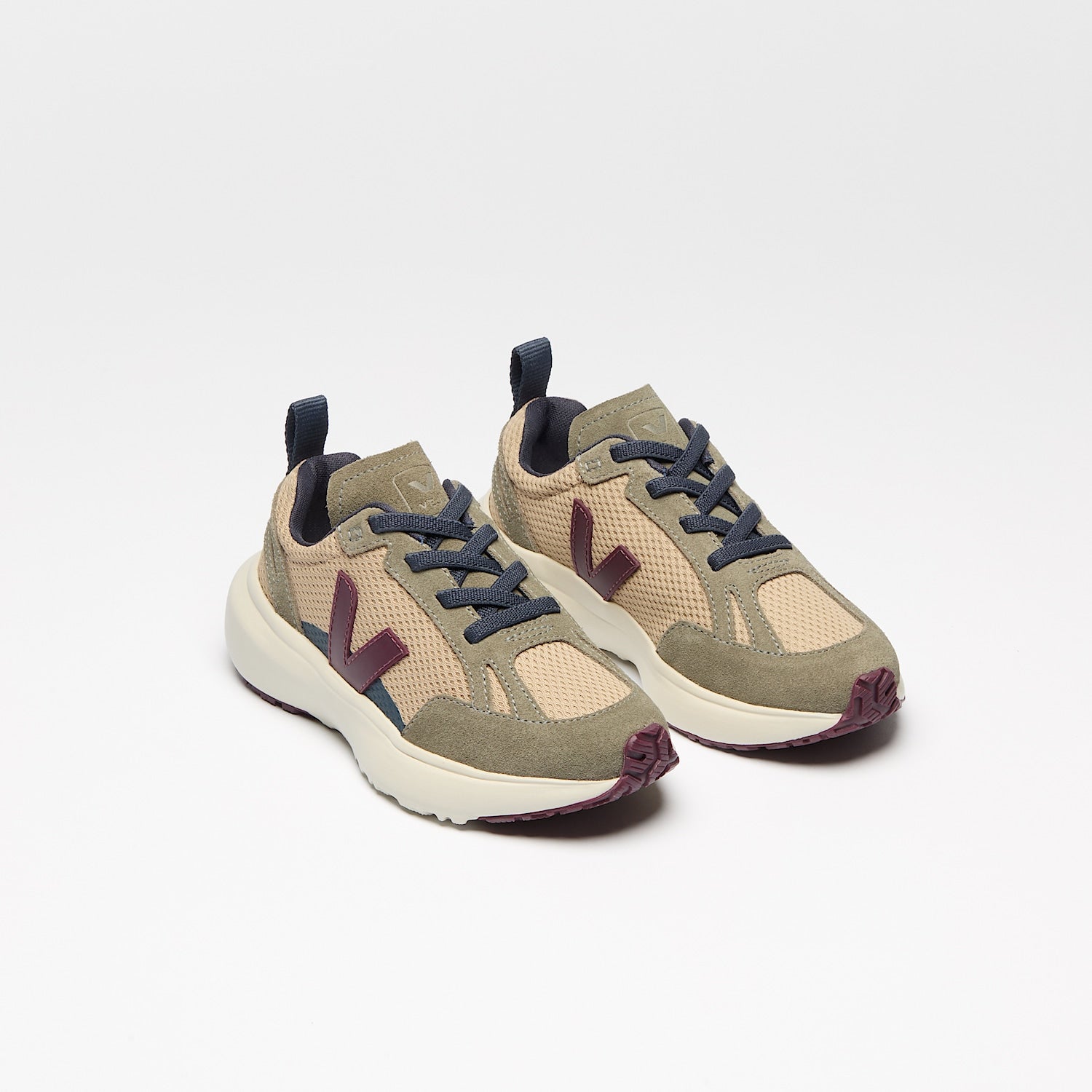 Zapatillas Veja Small — Canary Elastic Laces Alveomesh Veja x Bonpoint Sahara Amarante