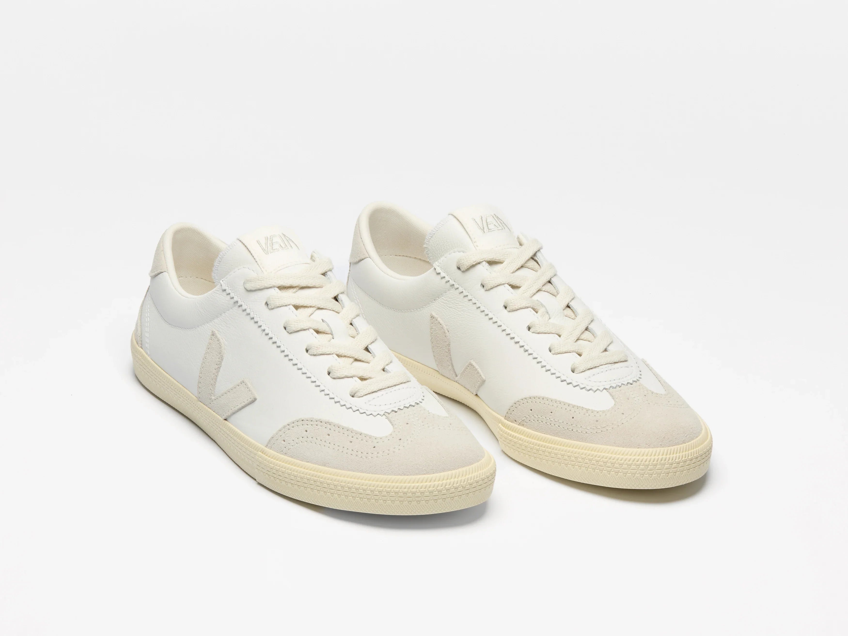 Volley Leather White Natural