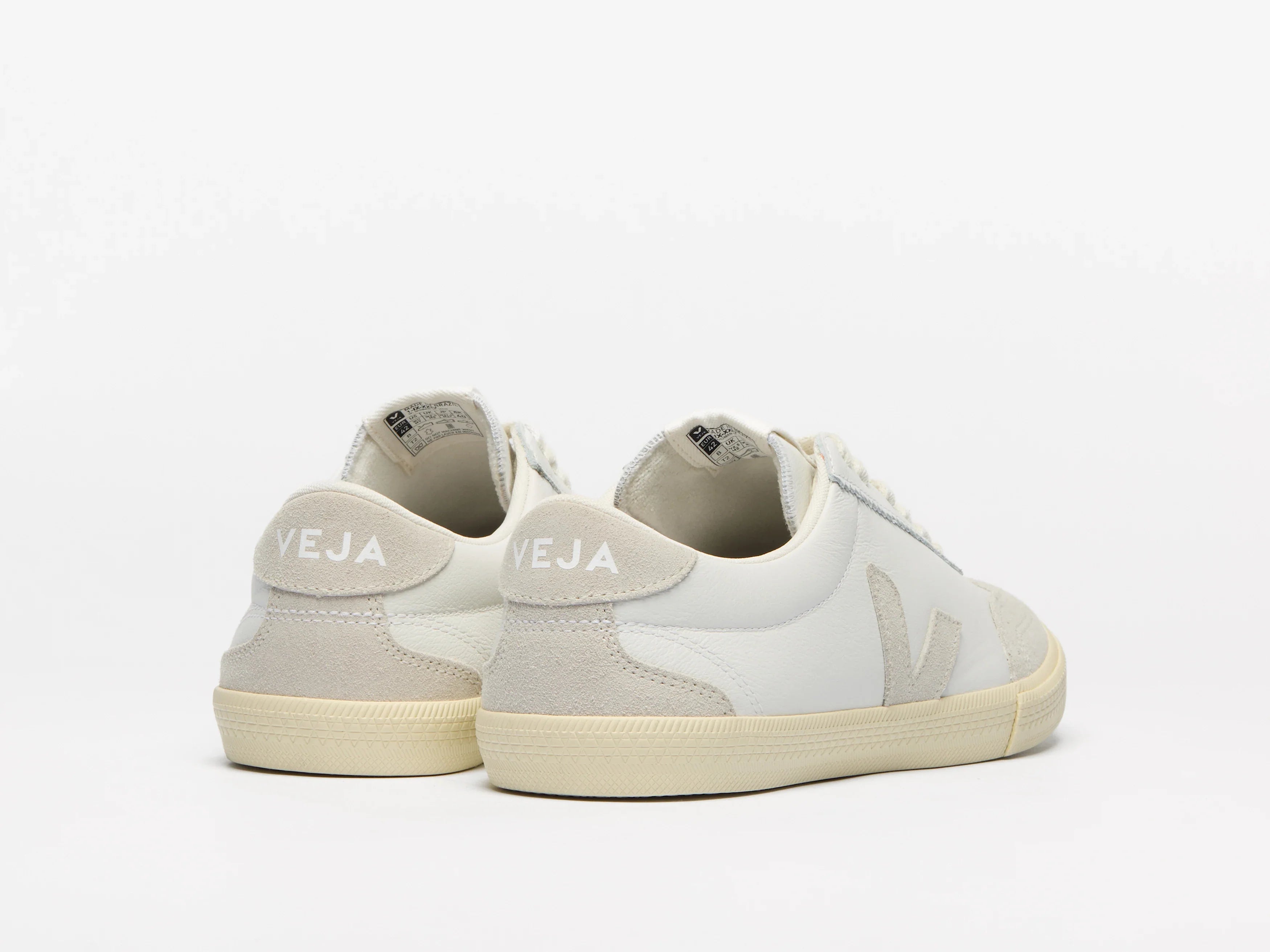 Volley Leather White Natural