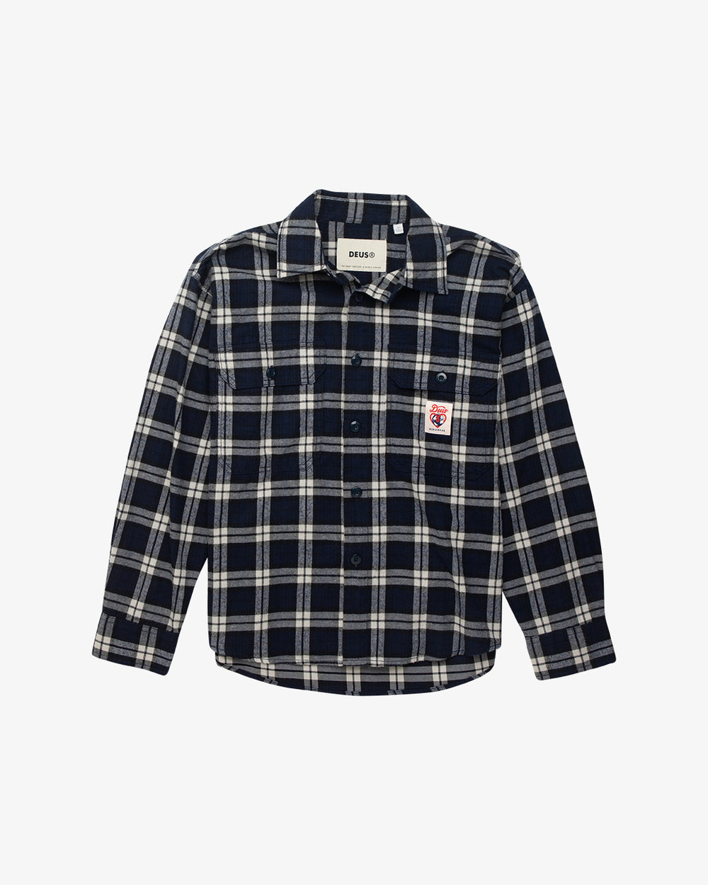 Flannel Check Shirt Navy Check Woman