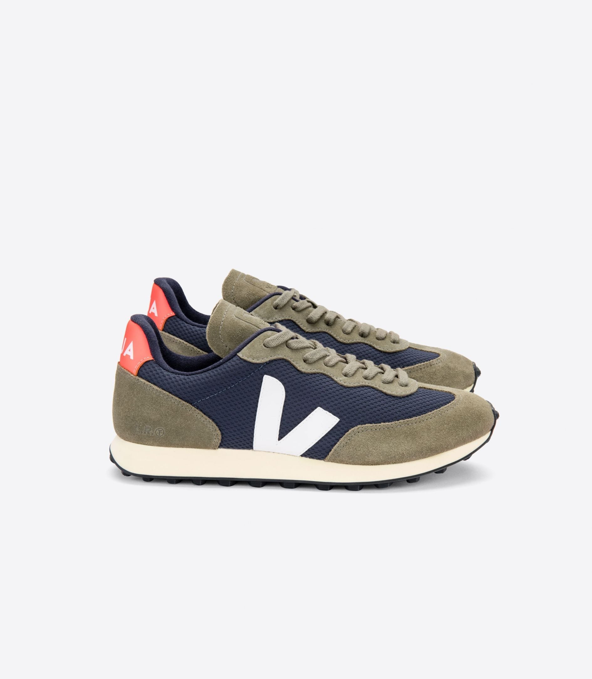 Zapatilla Veja Rio Branco Alveomesh Nautico White Orange Fluo