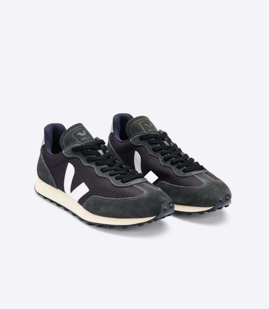 Zapatilla Veja Rio Branco Alveomesh Black White Oxford Grey